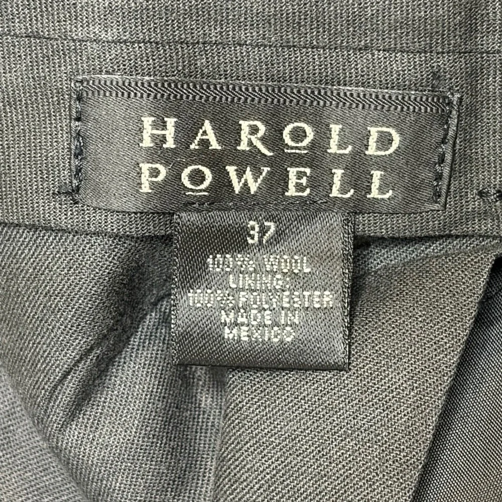 VTG Harold Powell 100% Wool Suit 43L 37x30 Men Gray 2 Piece Blazer Pants Classic